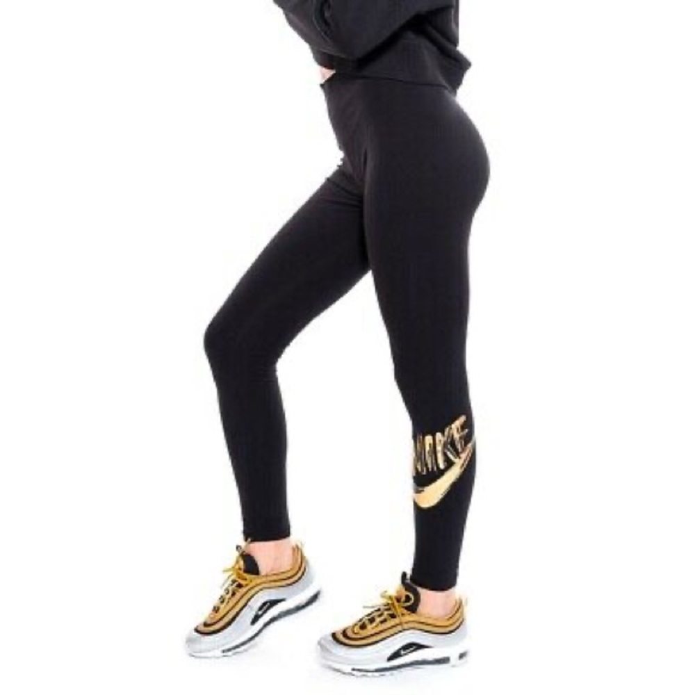 RARE !! Nike Sportswear Metallic Leggings